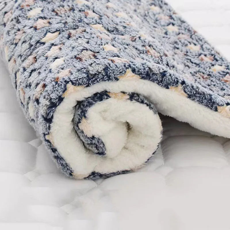 Cat Blanket - Let Your Cats Feel Calm, Safe and Secure - Blue with Stars